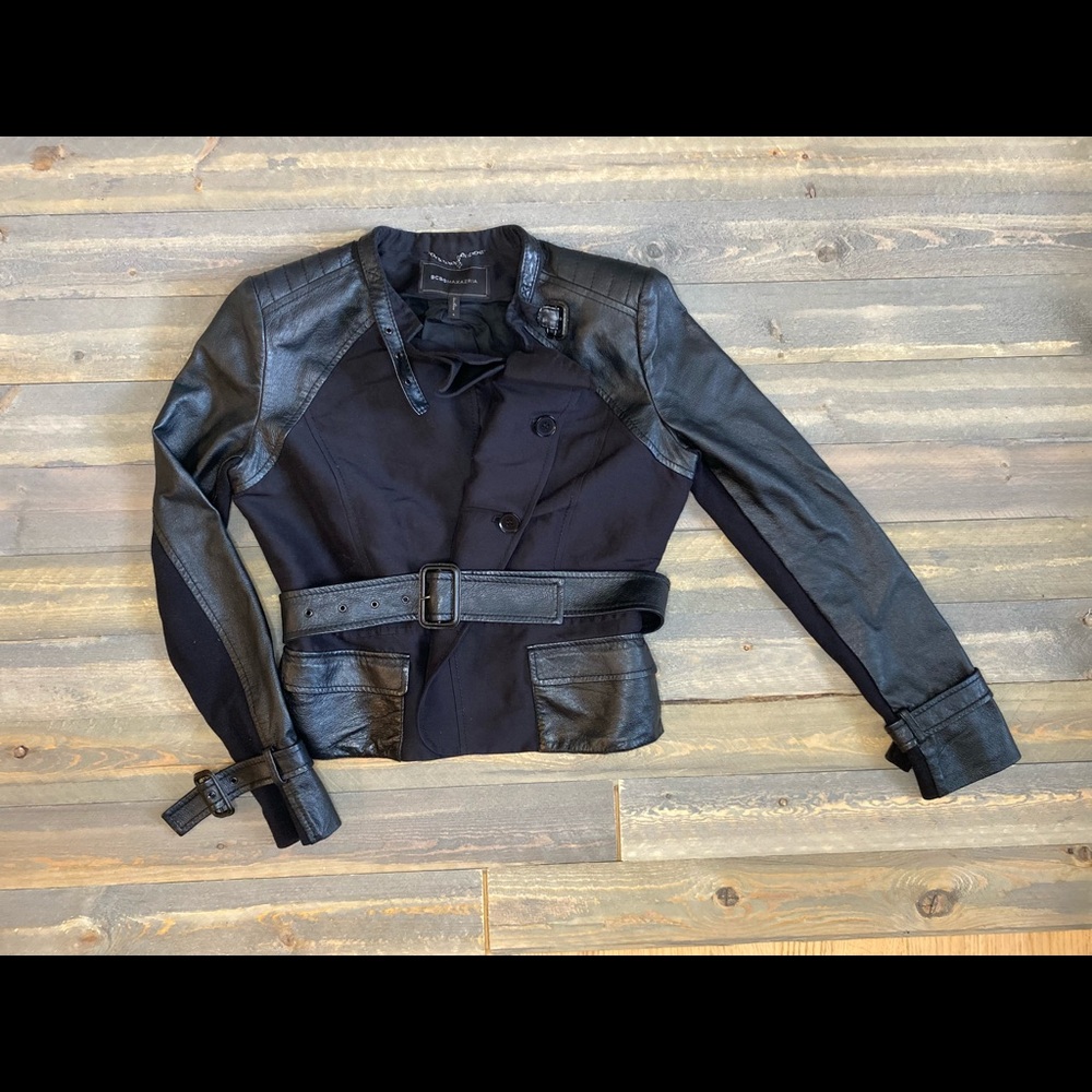 BCBGMAXAZRIA AVA MOTO JACKET BLACK SIZE SMALL